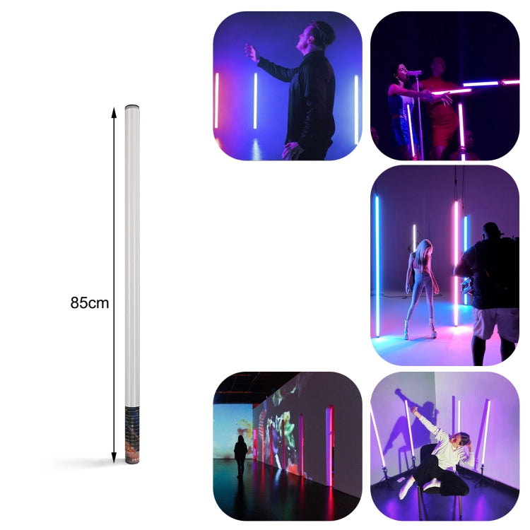 LUXCeO Mood1 85cm RGB Colorful Atmosphere Rhythm LED Stick Handheld Video Photo Fill Light with Tripod, 85cm with Tripod