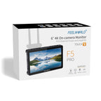 FEELWORLD F5 Pro V4 6 inch Touch Screen DSLR Camera Field Monitor 3D LUT 4K HDMI Input Output Tilt Arm - TOYFACTORY