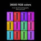 LUXCeO P6 RGB Colorful Photo LED Stick Video Light Handheld APP Control Full Color LED Fill Light, P6