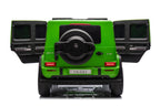 Large Mercedes G63 24V kids ride-on car in black, featuring realistic details and spacious two-seater design for young drivers.
