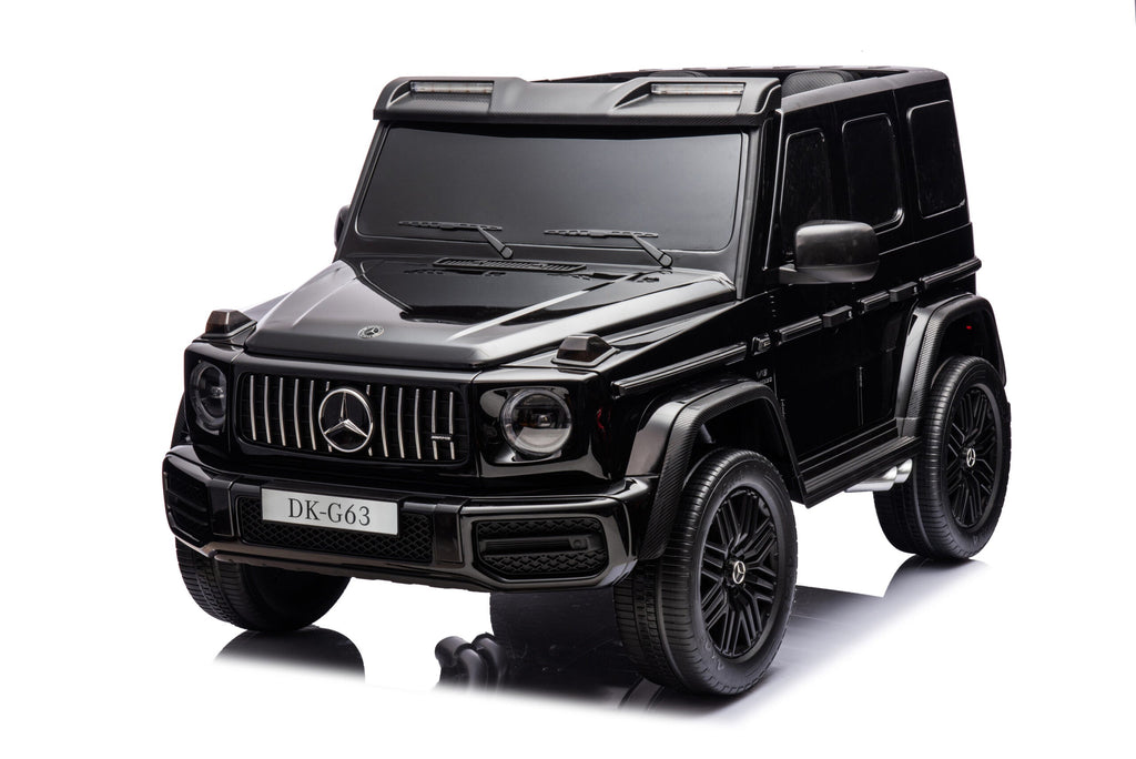 Large Mercedes G63 24V kids ride-on car, two-seater electric vehicle for children, featuring realistic G-Wagon details.
