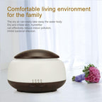 Wood Grain Humidifier Air Purifier Ultrasonic Atomization Household Aromatherapy Machine with Colorful LED Light Automatic Alcohol Sprayer, Plug Specification:UK Plug(Dark Brown)