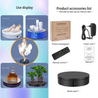 22cm Charging Rotating Display Stand Video Shooting Turntable, Load: 50kg, US Plug, EU Plug, UK Plug, AU Plug