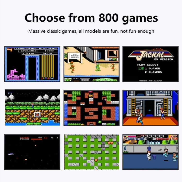 MK800 Doubles 3.0 inch Macaron Mini Handheld Game Console Built-in 800 Games, MK800-Doubles / Grey, MK800-Doubles / Blue, MK800-Doubles / Pink, MK800-Doubles / Yellow, MK800-Doubles / Green - TOYFACTORY