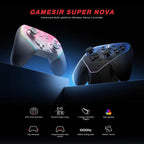 GameSir Super Nova T4 Nova Pro Tri-Mode Wireless Game Controller for PC / Steam / Switch / iOS / Android, T4 Nova Pro Blue, T4 Nova Pro Pink - TOYFACTORY