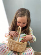Wicker Shopping Basket - TOYFACTORY