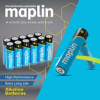 Maplin 80x AA LR6 7 Year Shelf Life 1.5V High Performance Alkaline Batteries with Universal Battery Tester - TOYFACTORY
