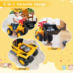 Kids Ride On Bulldozer Toy with Adjustable Bucket and Sound