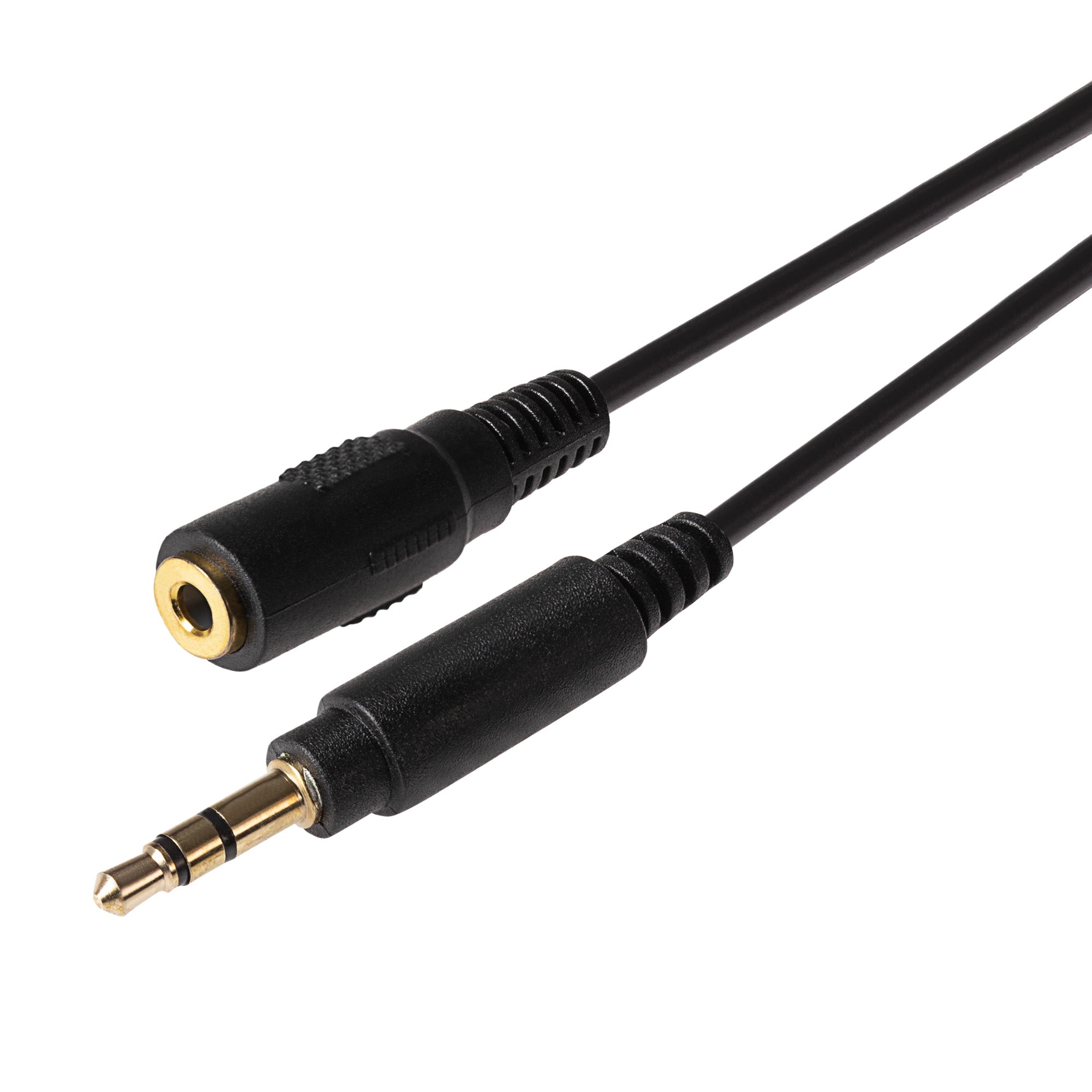 Maplin 3.5mm Aux Stereo 3 Pole TRS Jack Plug to 3.5mm Female Jack Plug Extension Cable - Black - TOYFACTORY
