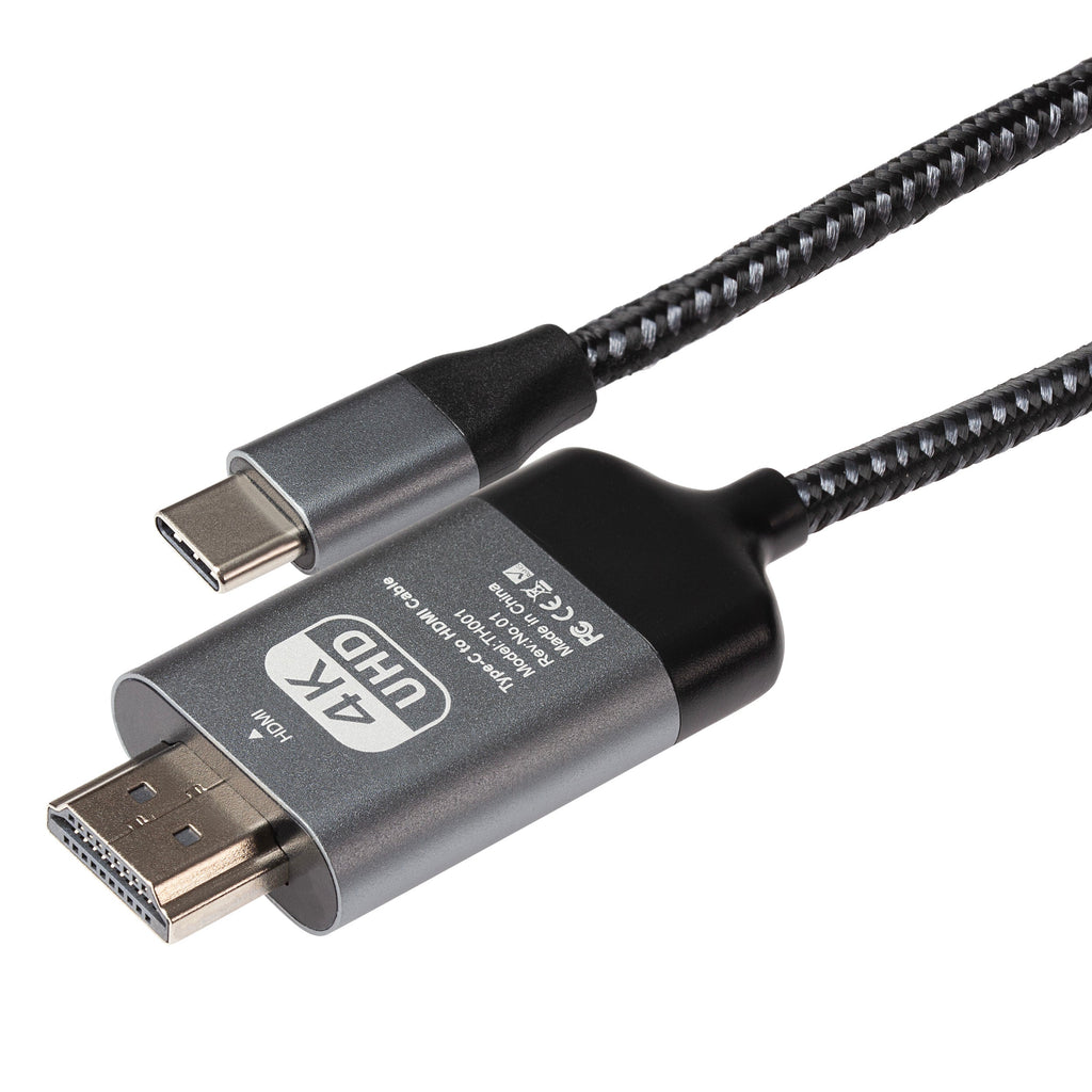 Maplin USB-C to HDMI Cable Adapter (Supports 4K Ultra HD @ 60Hz) - Black - TOYFACTORY