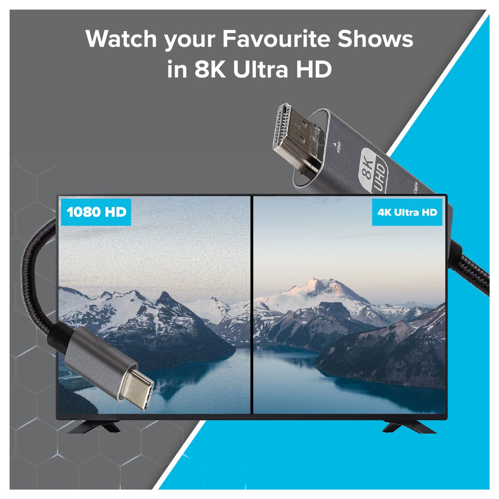 Maplin USB-C to HDMI Cable Adapter (Supports 4K Ultra HD @ 60Hz) - Black - TOYFACTORY