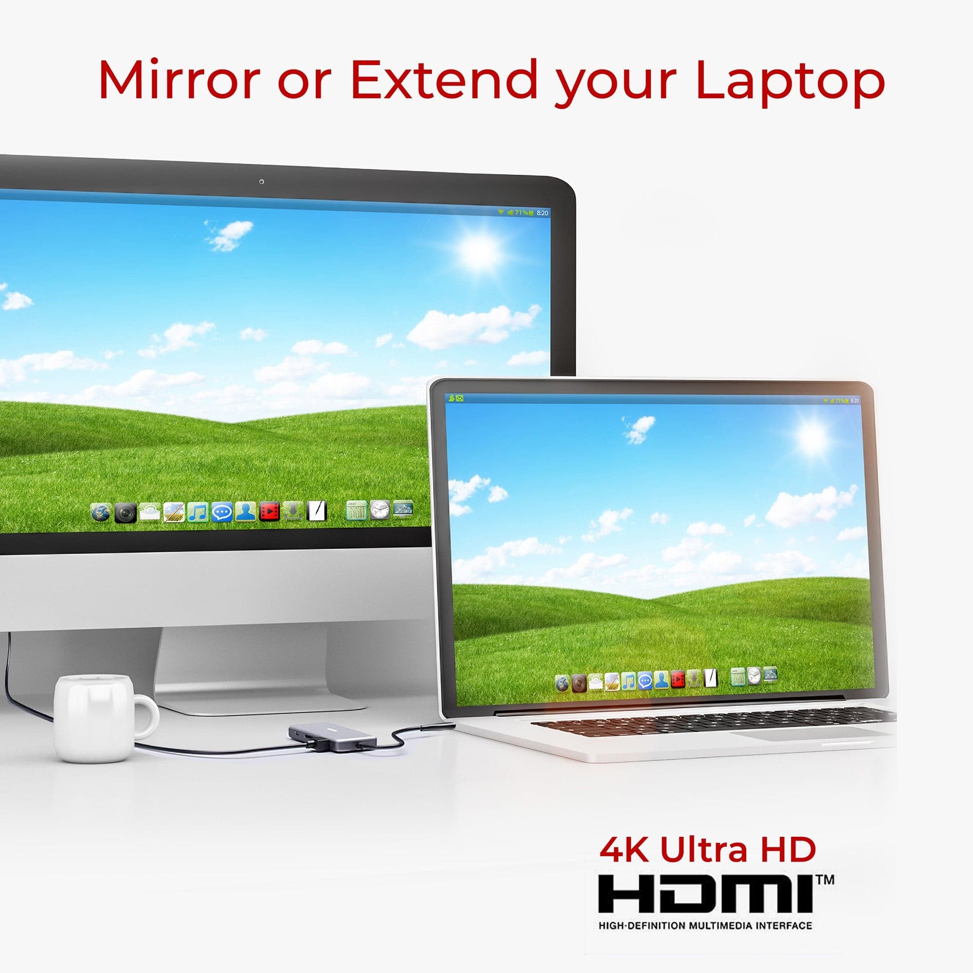 Maplin USB-A 3.0 to HDMI Adapter with 15cm Cable - TOYFACTORY