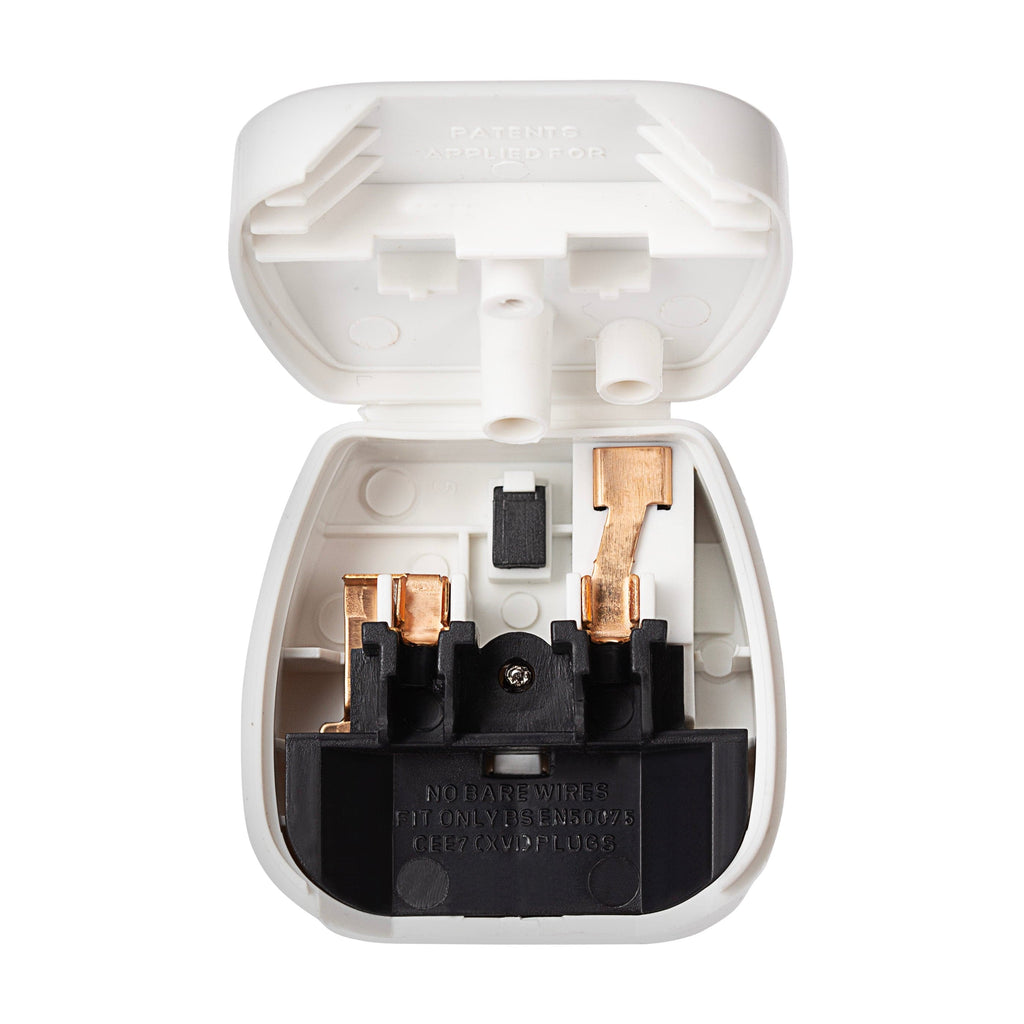 Maplin EU 2 Pin Plug to UK Mains Plug Converter with 5 Amp Fuse & Screw Cover - TOYFACTORY