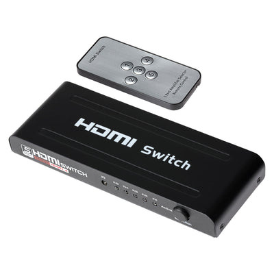 Maplin HDMI Switch 5 Ports In 1 Port Out 4K Ultra HD @30Hz with Remote Control - TOYFACTORY
