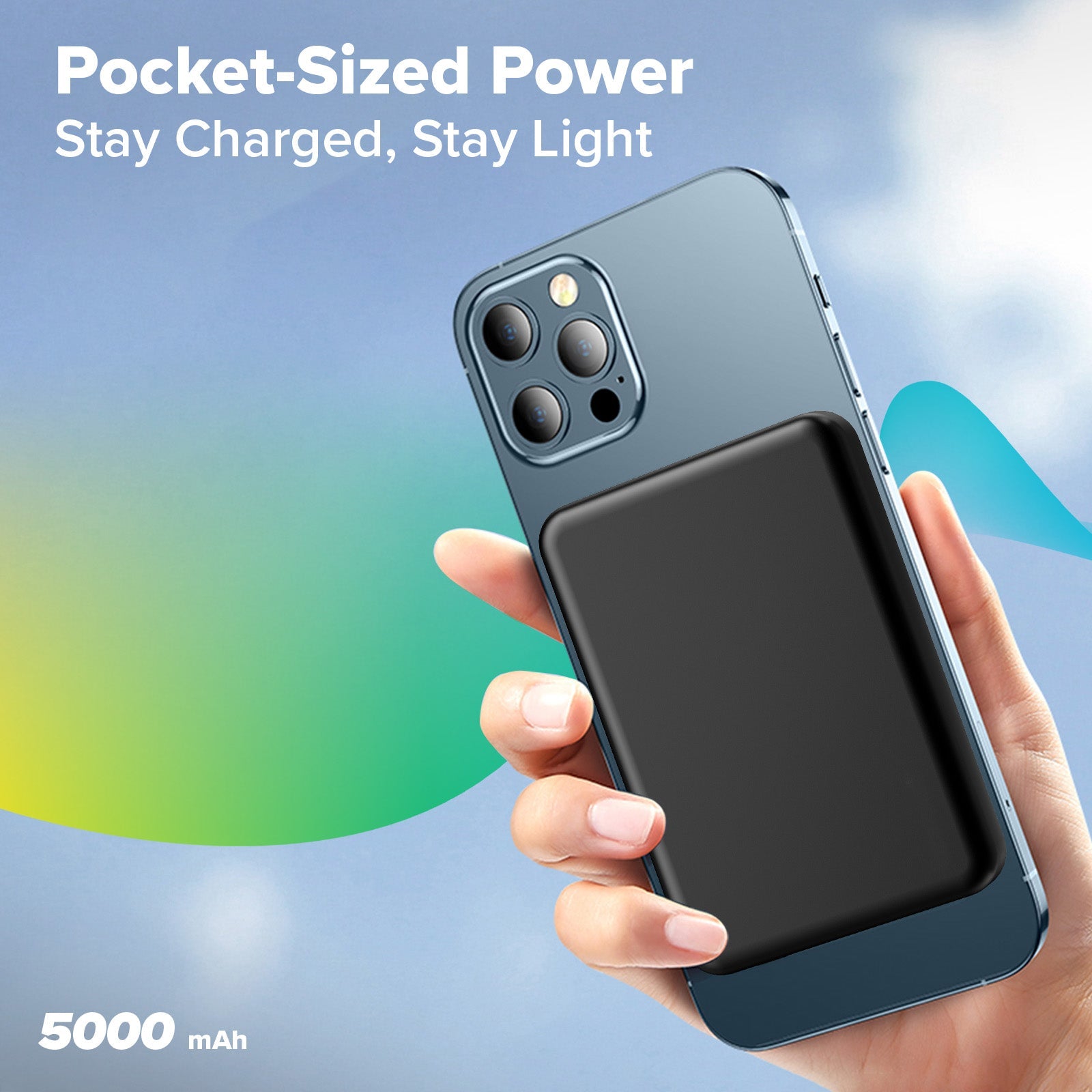 Maplin 5,000mAh Wireless Fast Charging Power Bank with USB-C & Qi Charging