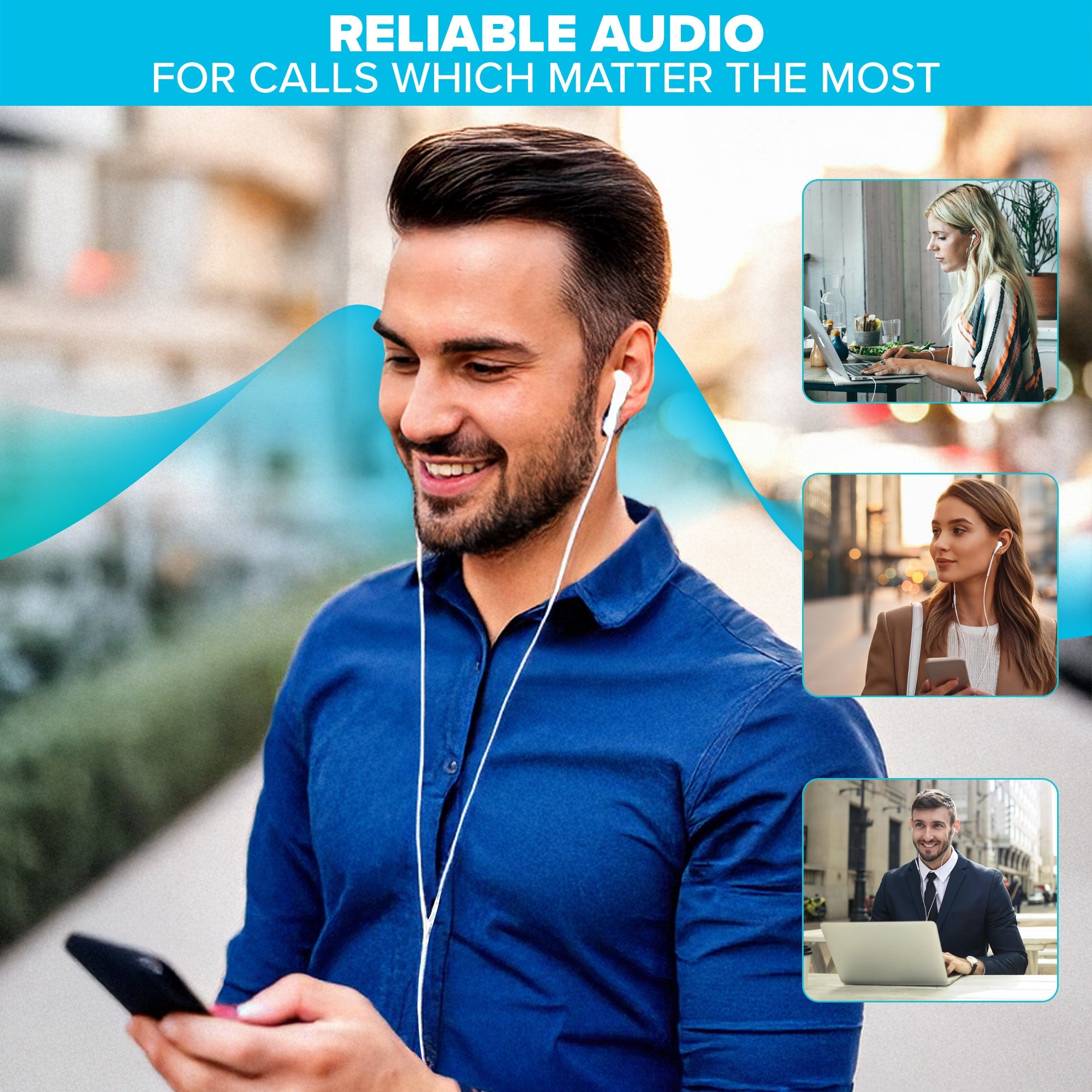 Maplin Wired USB-C Earbuds with Hands Free Calling & Volume Button - White - TOYFACTORY