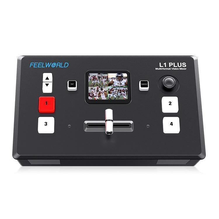 FEELWORLD L1 PLUS Multi-camera Video Mixer Switcher Touch Screen PTZ Control USB3.0 Fast Streaming Switcher (UK Plug)