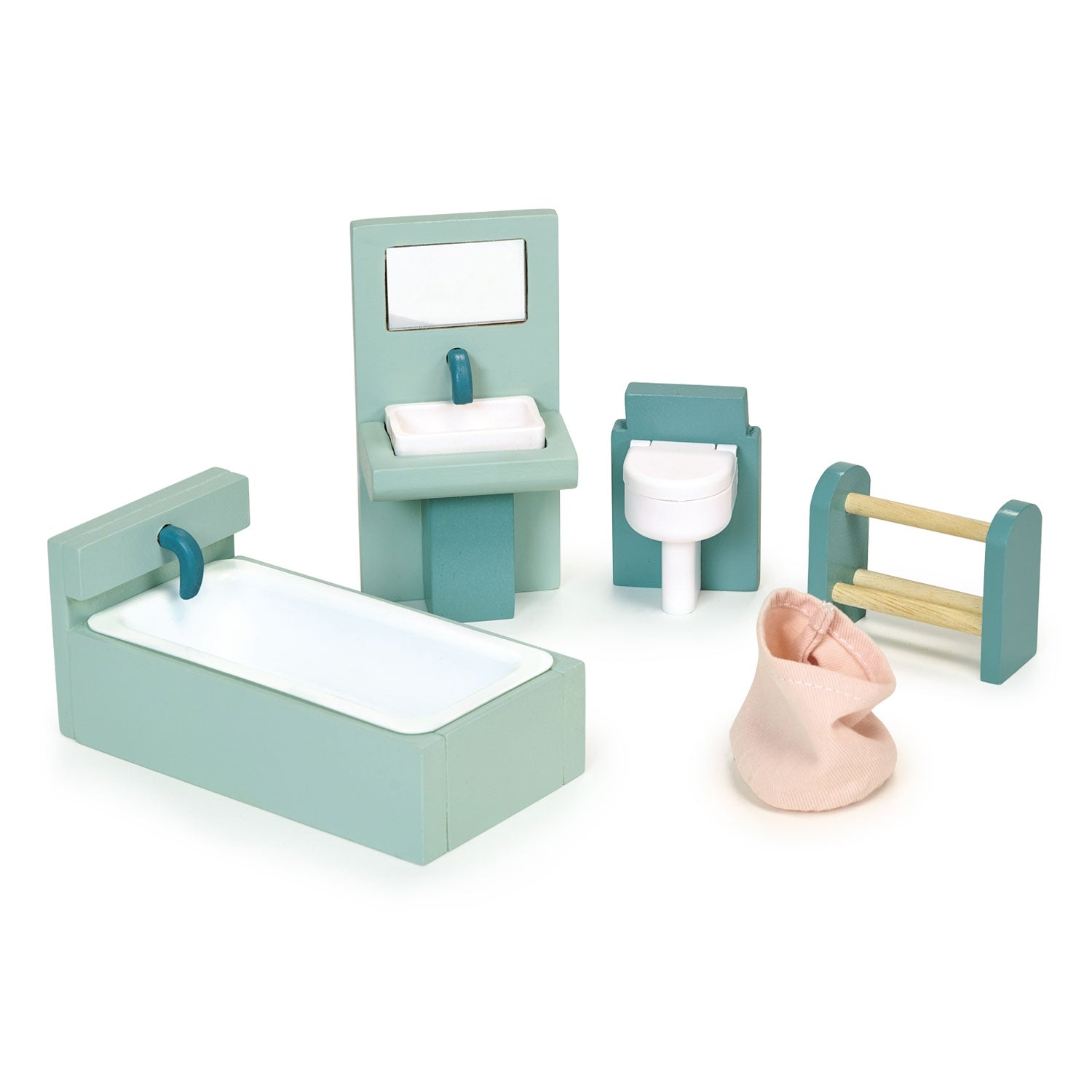 Mentari Dolls House Furniture Bundle Set of 6 (MT7621 Sittingroom, MT7622 Dining Room, MT7623 Kitchen, MT7624 Bathroom, MT7625 Bedroom, MT7626 Playroom)