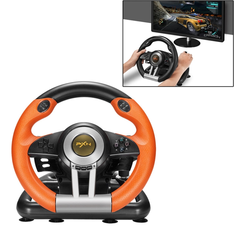 PXN-V3 Racing Game Steering Wheel for PC / PS3 / 4 / xbox one / switch, For PC / PS3 / 4 / xbox one / switch - TOYFACTORY