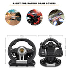 PXN-V3 Racing Game Steering Wheel for PC / PS3 / 4 / xbox one / switch, For PC / PS3 / 4 / xbox one / switch - TOYFACTORY
