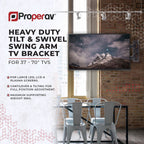 ProperAV TV Wall Bracket (37" - 70" / 35kg Capacity / VESA Max. 600x400) - Black - TOYFACTORY