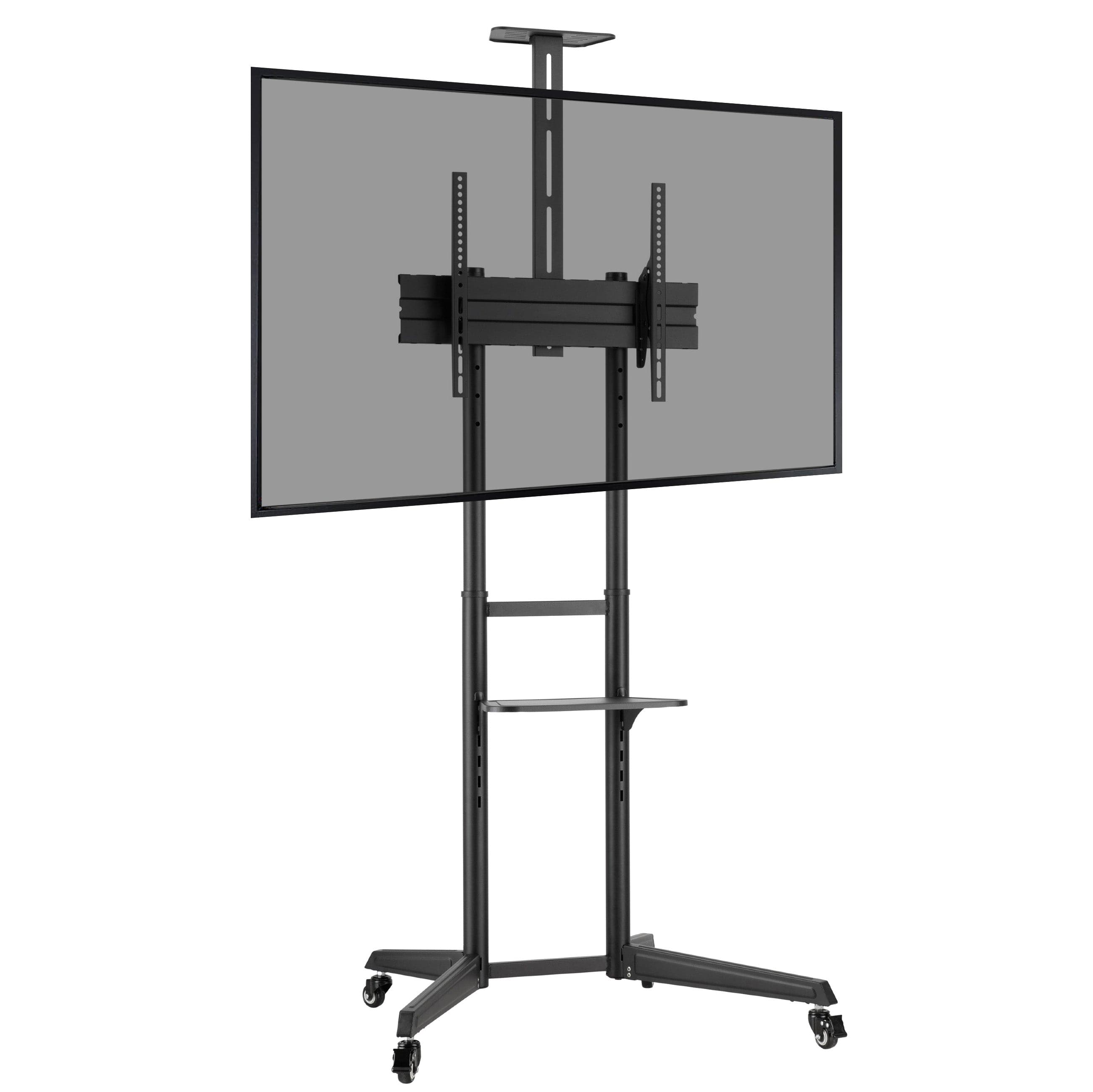 ProperAV Mobile TV Trolley Stand on Wheels for 37" - 70" Screens (50kg Capacity / VESA Max. 400x600) - TOYFACTORY