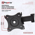ProperAV Desk Monitor Mount 17" - 34" Dual Swing Arm Freestanding Base VESA Max 100x100 - TOYFACTORY