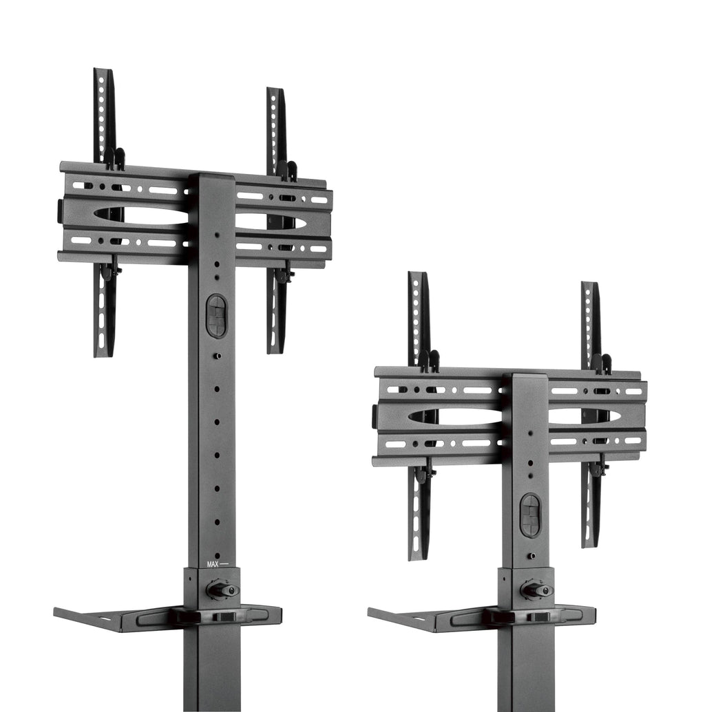 ProperAV Mobile TV Trolley Stand on Wheels for 32" - 55" Screens (35kg Capacity / VESA Max. 400x400) - TOYFACTORY