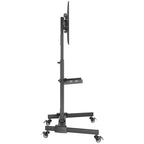 ProperAV Mobile TV Trolley Stand on Wheels for 32" - 55" Screens (35kg Capacity / VESA Max. 400x400) - TOYFACTORY