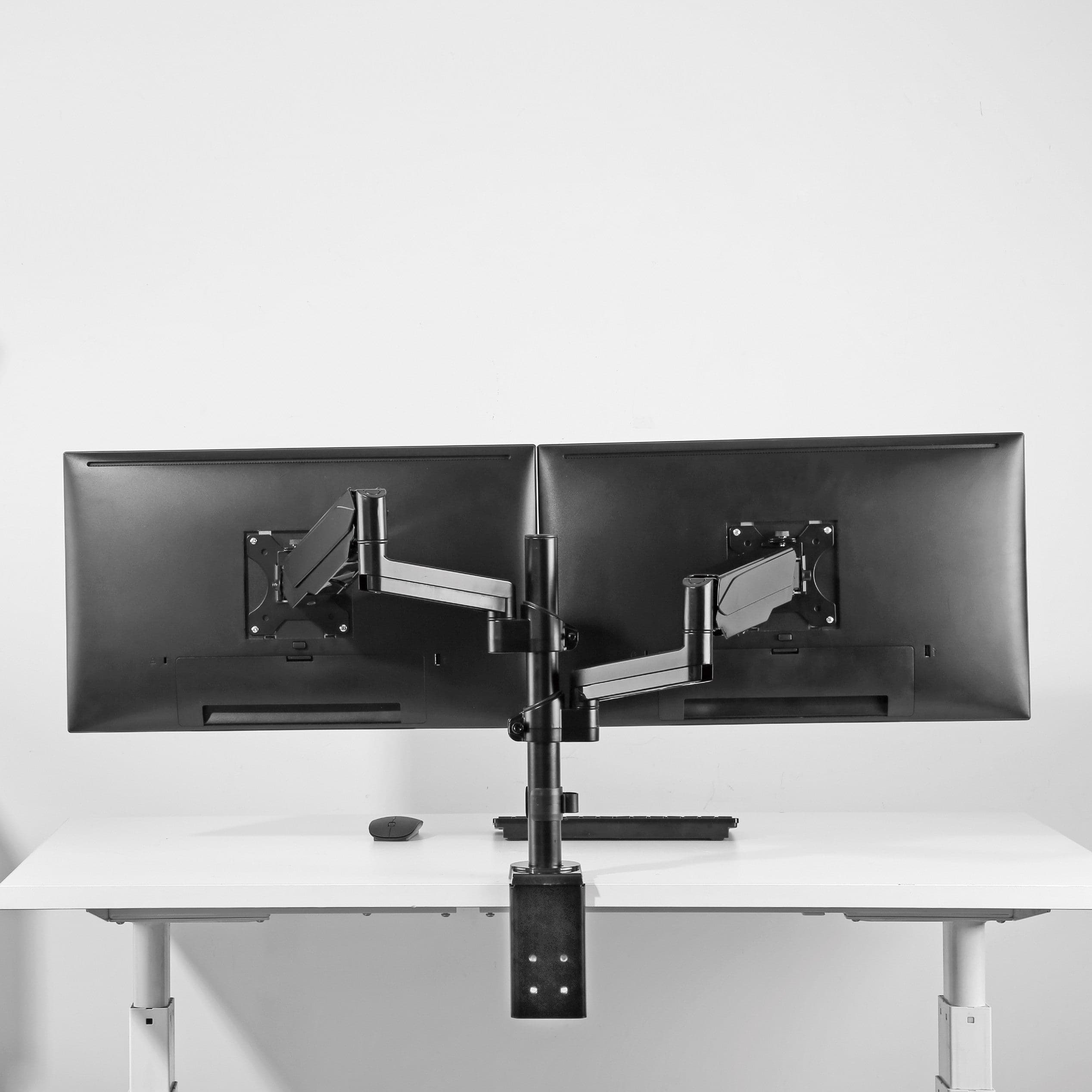 ProperAV Desk Monitor Mount 17" - 32" Extra Height Dual Articulated Swing Arm VESA Max 100x100 - TOYFACTORY