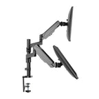 ProperAV Desk Monitor Mount 17" - 32" Extra Height Dual Articulated Swing Arm VESA Max 100x100 - TOYFACTORY