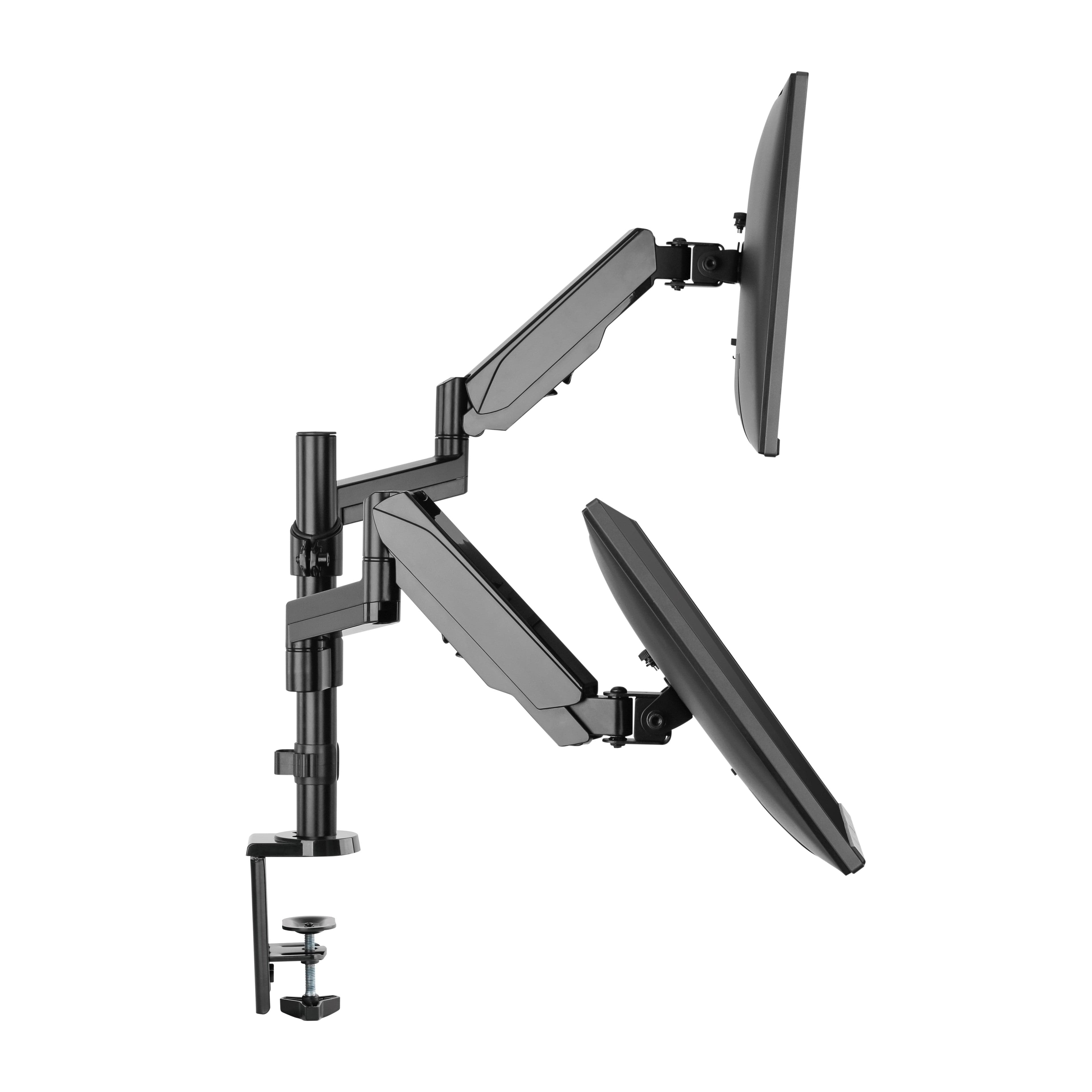 ProperAV Desk Monitor Mount 17" - 32" Extra Height Dual Articulated Swing Arm VESA Max 100x100 - TOYFACTORY