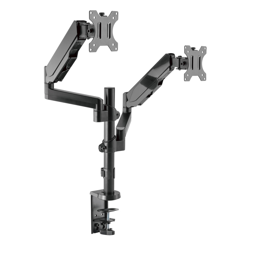 ProperAV Desk Monitor Mount 17" - 32" Extra Height Dual Articulated Swing Arm VESA Max 100x100 - TOYFACTORY
