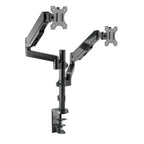 ProperAV Desk Monitor Mount 17" - 32" Extra Height Dual Articulated Swing Arm VESA Max 100x100 - TOYFACTORY