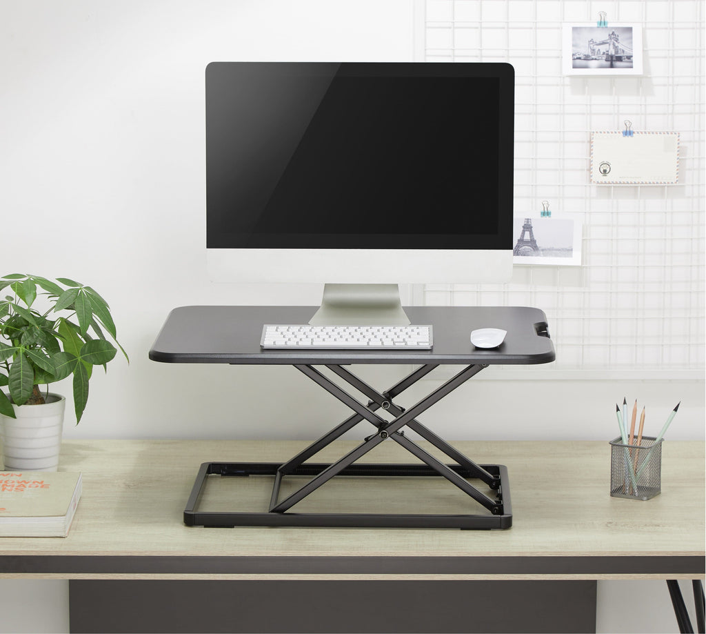 ProperAV LITE Stand Up Desk Converter with Variable Height Settings - Black - TOYFACTORY