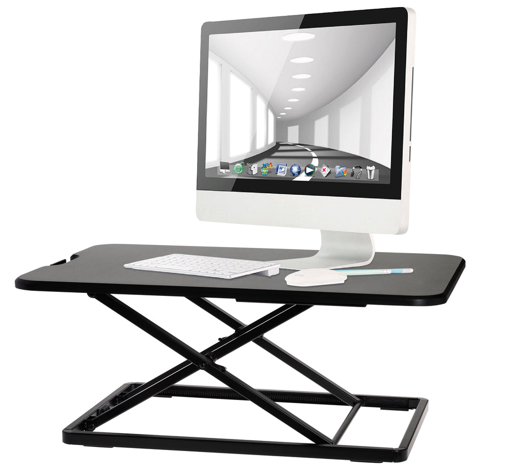ProperAV LITE Stand Up Desk Converter with Variable Height Settings - Black - TOYFACTORY