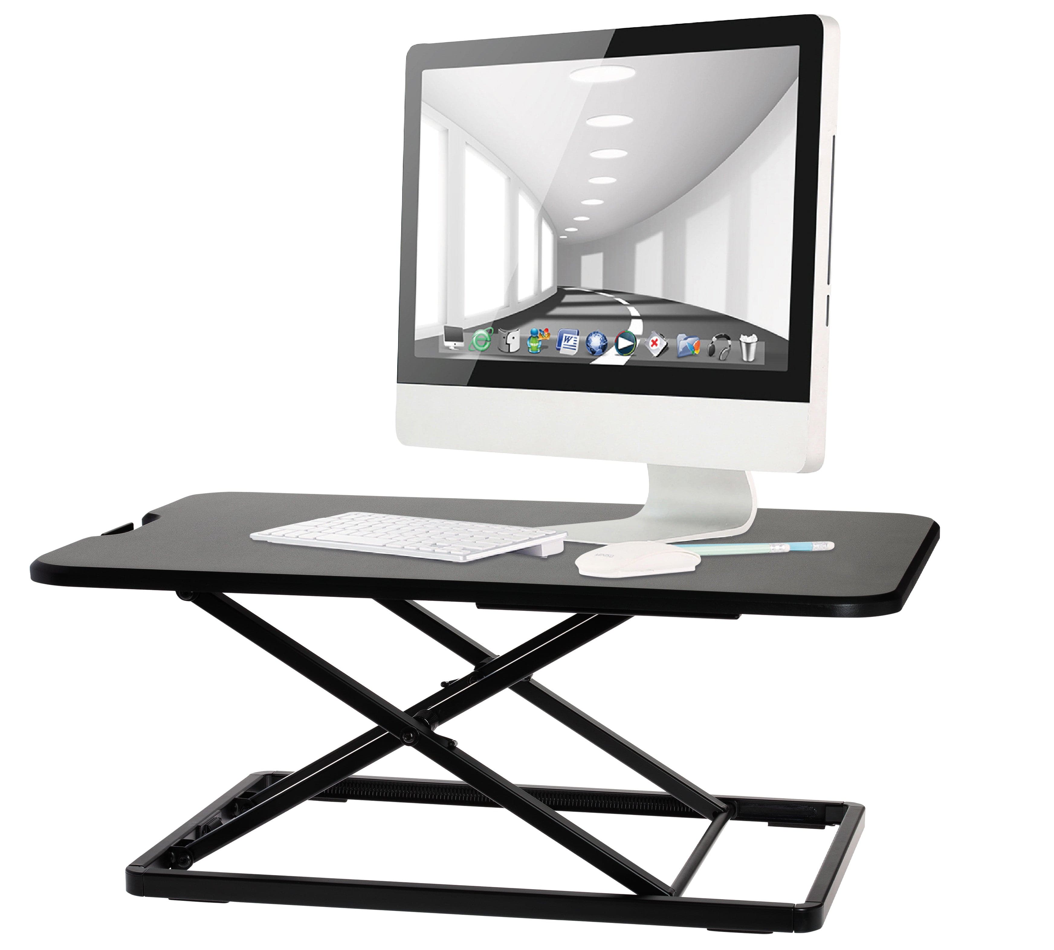 ProperAV LITE Stand Up Desk Converter with Variable Height Settings - Black - TOYFACTORY