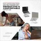 ProperAV Aluminium Construction Fully Adjustable Laptop or Tablet Stand - Silver - TOYFACTORY