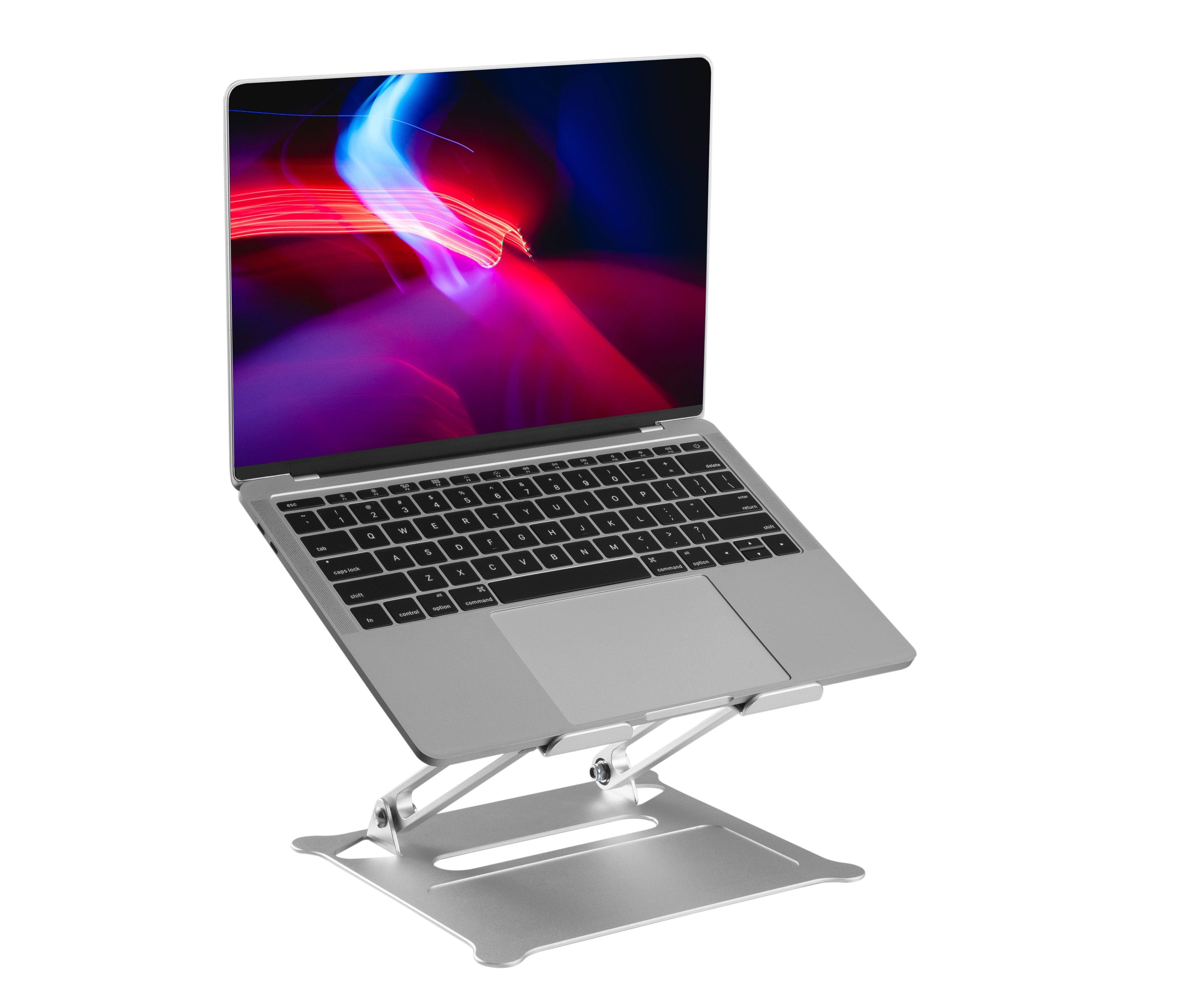 ProperAV Aluminium Construction Fully Adjustable Laptop or Tablet Stand - Silver - TOYFACTORY