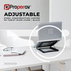 ProperAV Steel Construction Laptop or Tablet Stand with 5 Adjustable Settings - TOYFACTORY