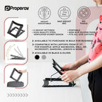 ProperAV Steel Construction Laptop or Tablet Stand with 5 Adjustable Settings - TOYFACTORY