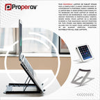 ProperAV Steel Construction Laptop or Tablet Stand with 5 Adjustable Settings - TOYFACTORY