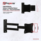 ProperAV TV Wall Bracket (13" - 28" / 15kg Capacity / VESA Max. 100x100) - TOYFACTORY