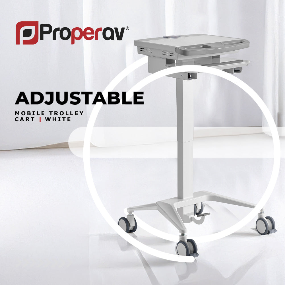 ProperAV Mobile Workstation Trolley Cart