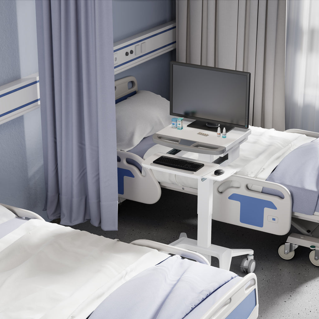 ProperAV Mobile Workstation Trolley Cart