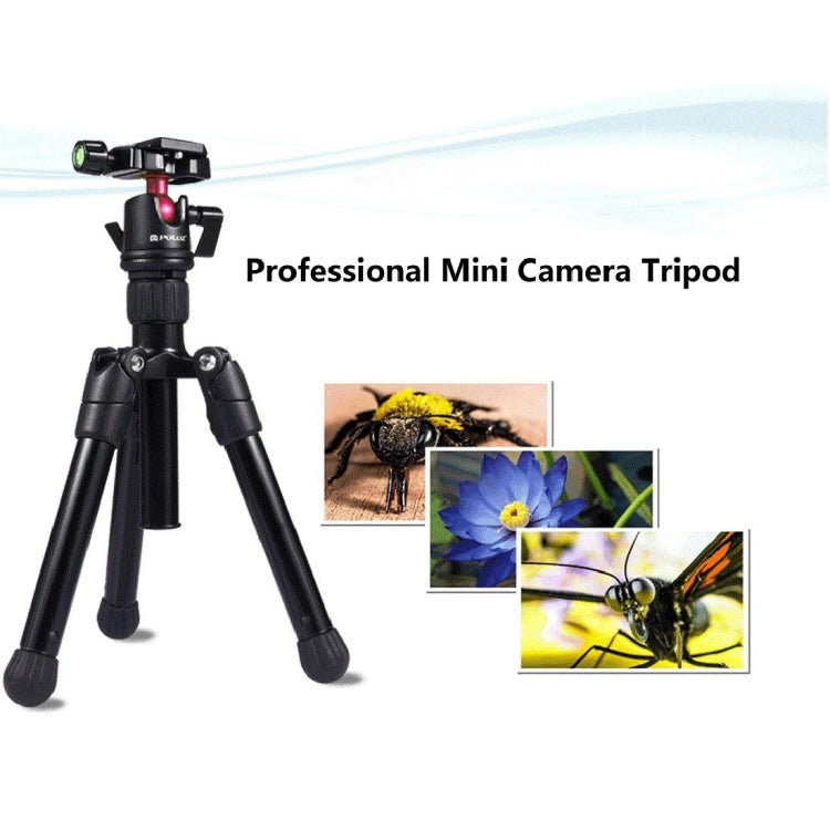 PULUZ  Pocket Mini Microspur Photos Magnesium Alloy Tripod Mount with 360 Degree Ball Head  for DSLR &  Digital Camera, Adjustable Height: 24.5-57cm, Load Max: 3kg, Microspur Tripod - TOYFACTORY