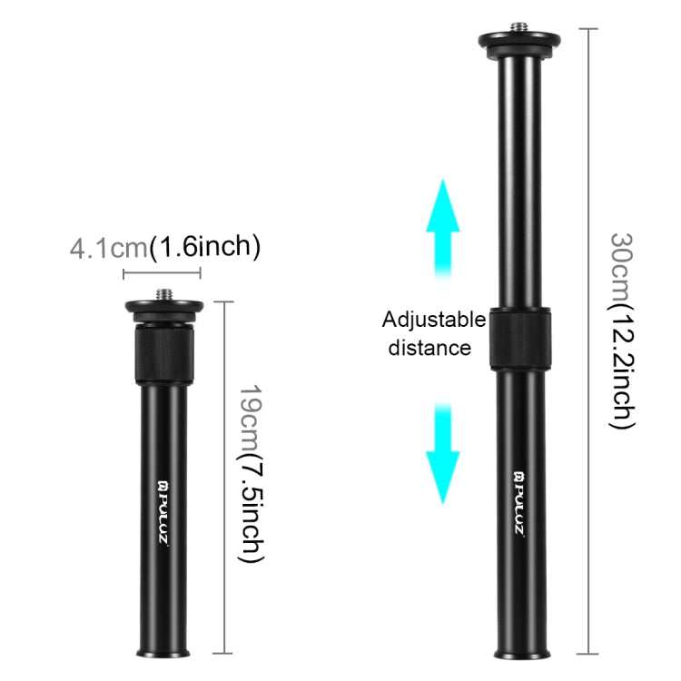 PULUZ Metal Handheld Adjustable Tripod Mount Monopod Extension Rod for DSLR & SLR Cameras, Adjustable Tripod - TOYFACTORY
