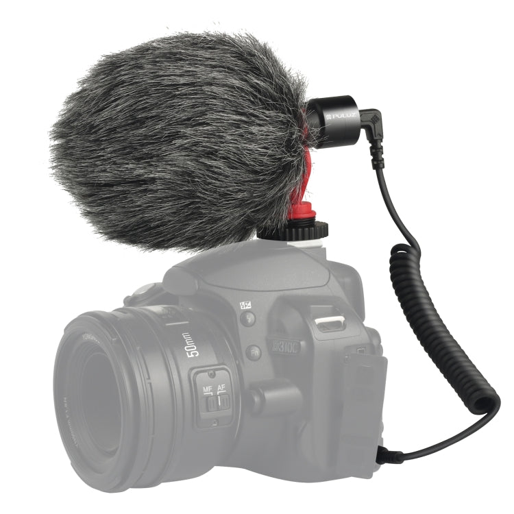 PULUZ Professional Interview Condenser Video Shotgun Microphone with 3.5mm Audio Cable for DSLR & DV Camcorder, Shotgun Microphone - TOYFACTORY
