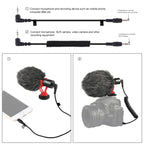 PULUZ Professional Interview Condenser Video Shotgun Microphone with 3.5mm Audio Cable for DSLR & DV Camcorder, Shotgun Microphone - TOYFACTORY