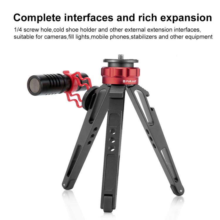 PULUZ Desktop Vlogging Live Tripod Holder with Cold Shoe Bases for DSLR & Digital Cameras, Adjustable Height: 7.5-14.5cm, Desktop Live Tripod - TOYFACTORY